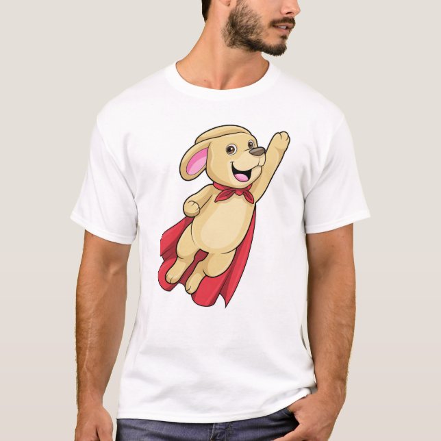 Camiseta Cachorro como super-herói com Cabo (Frente)