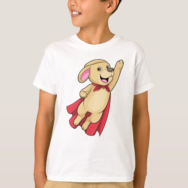 Camiseta Cachorro como super-herói com Cabo (Frente)