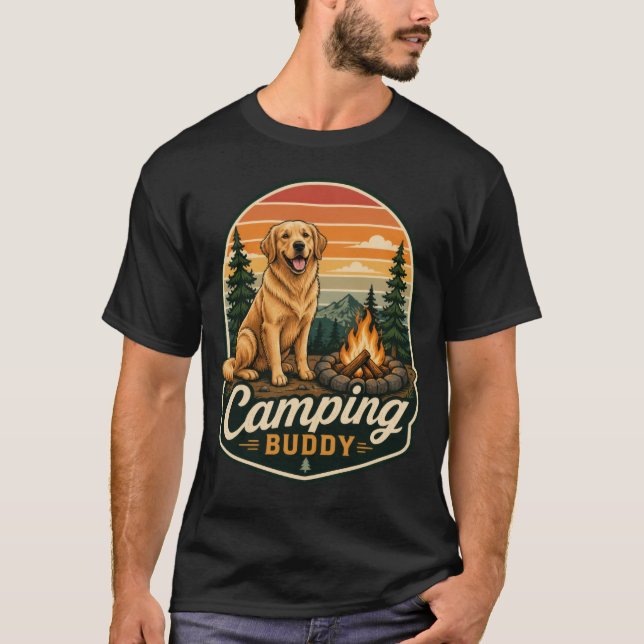 Camiseta Cachorro Companheiro de Acampamento (Frente)
