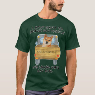 Camiseta Cachorro Condutor de Caminhão Shiba Inu