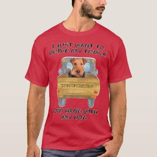 Camiseta Cachorro Condutor de Caminhões Airedale Terrier
