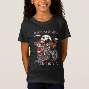 Camiseta Cachorro Conduz Moto À Califórnia