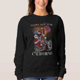 Camiseta Cachorro Conduz Moto À Califórnia