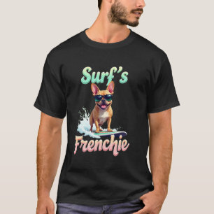 Camiseta Cachorro Cool French Bulldog Surfando
