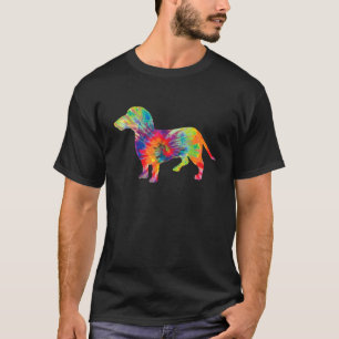 Camiseta Cachorro Corante Hippie Dachshund Retro Animal Pet