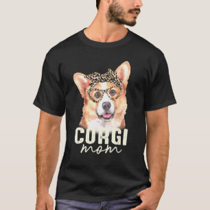 Camiseta Cachorro Corgi Bandana Estampa Leopardo