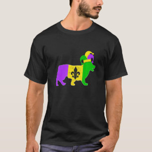 Camiseta Cachorro Corgi Carnavais de Mardi Gras Cachorrinho