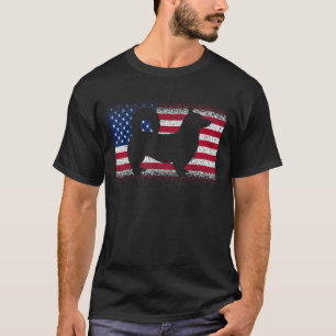 Camiseta Cachorro Corgi com bandeira americana Patriótica 4