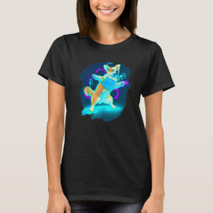 Camiseta Cachorro Corgi Dançando Dança Dançarino Retro Brea