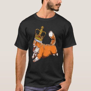 Camiseta Cachorro Corgi Em Uma Coroa Rainha 70 Anos Elizabe