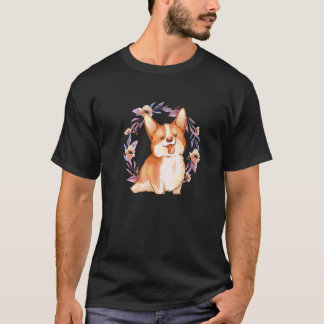Camiseta Cachorro Corgi Fofo Aquarela Estética Cachorrinho 