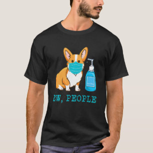 Camiseta Cachorro Corgi - Máscara Vestida Rosto Cachorro Pe