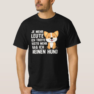 Camiseta Cachorro Corgi não gosta de Pessoas, Cachorros Bon