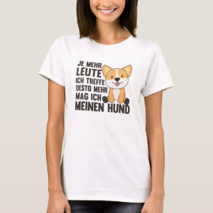 Camiseta Cachorro Corgi não gosta de Pessoas, Cachorros Bon