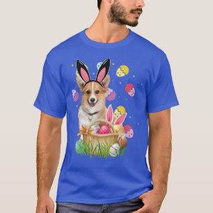 Camiseta Cachorro Corgi, Páscoa de óvulo, Cachorro, Pai 