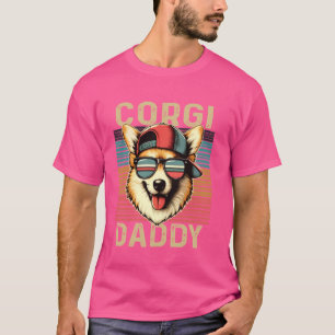 Camiseta Cachorro Corgi Retro Proprietários de Corgi Pai