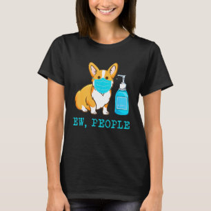 Camiseta Cachorro Corgi Usa Máscara Facial Ew Pessoas Cacho