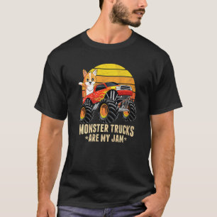 Camiseta Cachorro Corgi Vintage Andando de Caminhão Monstro