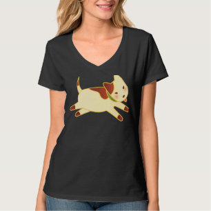 Camiseta Cachorro Corrente Em Cute Marrom