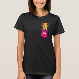 Camiseta Cachorro Cortado Em Bolso