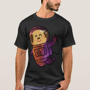 Camiseta cachorro cortado no espaço