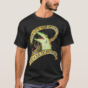 Camiseta Cachorro Covarde Coragem Banheira Inspiradora Peix