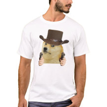 Cachorro Cowboy Meme Engraçado Doge Segurando Arma