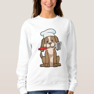 Camiseta Cachorro cozido com chapéu de chef e espátula