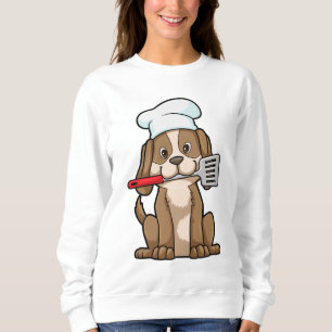 Camiseta Cachorro cozido com chapéu de chef e espátula