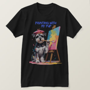 Camiseta Cachorro Criativo – O Miniature Schnauzer Artístic