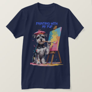 Camiseta Cachorro Criativo – O Schnauzer Miniatura Artístic