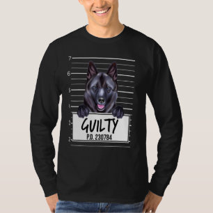 Camiseta Cachorro Culpado Mugshot Norwegian Elkhound