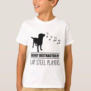 Camiseta Cachorro Curioso, facilmente distraído por Jogador