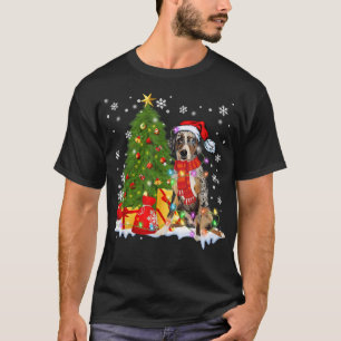 Camiseta Cachorro da Árvore de Natal Engraçado do Cão Leopa