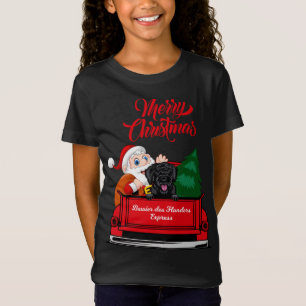 Camiseta Cachorro da Flandres com Caminhão Vermelho Santa C
