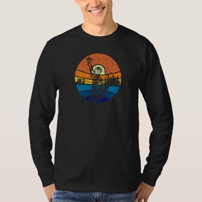 Camiseta Cachorro da Liberdade - Cachorro Estátua da Liberd (Frente)