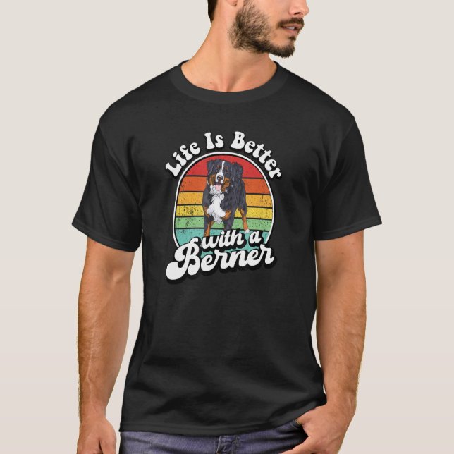 Camiseta Cachorro da Montanha Bernese (Frente)