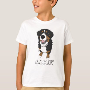 Camiseta Cachorro da Montanha Bernese Azul