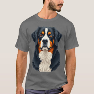 Camiseta Cachorro da Montanha Bernese Bold Lindos Cachorros