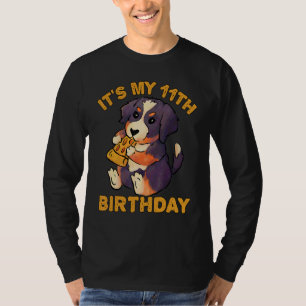 Camiseta Cachorro da Montanha Bernese Comendo Pizza É Meu 1