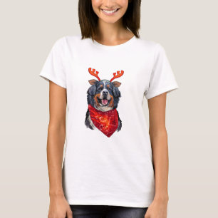Camiseta Cachorro da Montanha Bernese de Natal