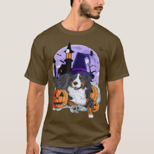 Camiseta Cachorro da Montanha Bernese Engraçado Bruxa de Ha