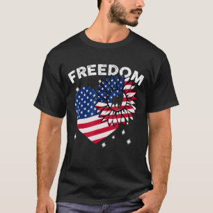 Camiseta Cachorro da Montanha Bernese Sunflower Heart Ameri
