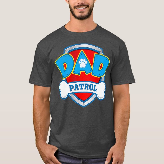 Camiseta Cachorro da Patrulha pai Mãe Pai Engraçado Present (Frente)