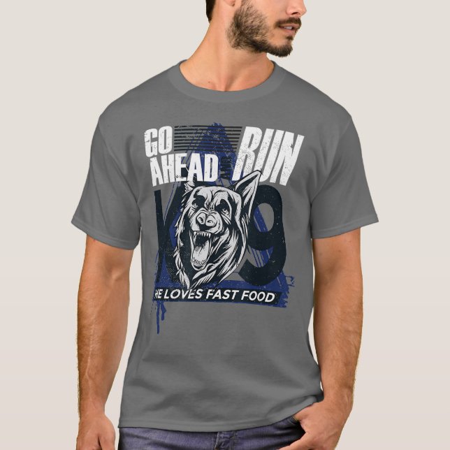 Camiseta Cachorro da Polícia de German shepherd K9 (Frente)
