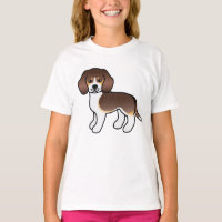 Cachorro Da Raça Beagle Cartoon Fofo Tricolor Choc