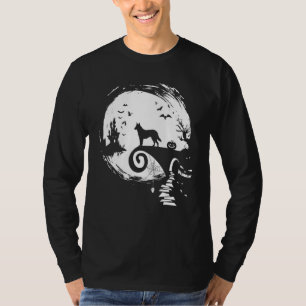 Camiseta Cachorro da Raça Pastor Alemão e Fantasia de Cacho