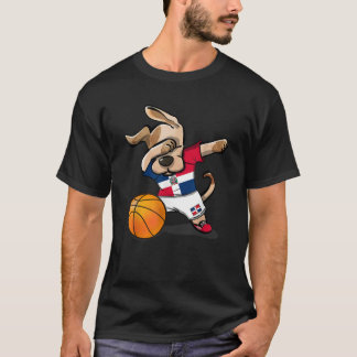 Camiseta Cachorro Dabbing Basquete República Dominicana Jer