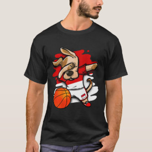Camiseta Cachorro Dabbing Indonésia Sketll Fãs Jersey Indon