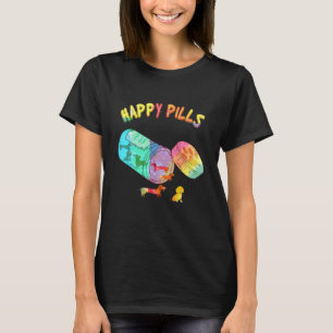 Camiseta Cachorro Dachshund Colorido Comprimidos Felizes
